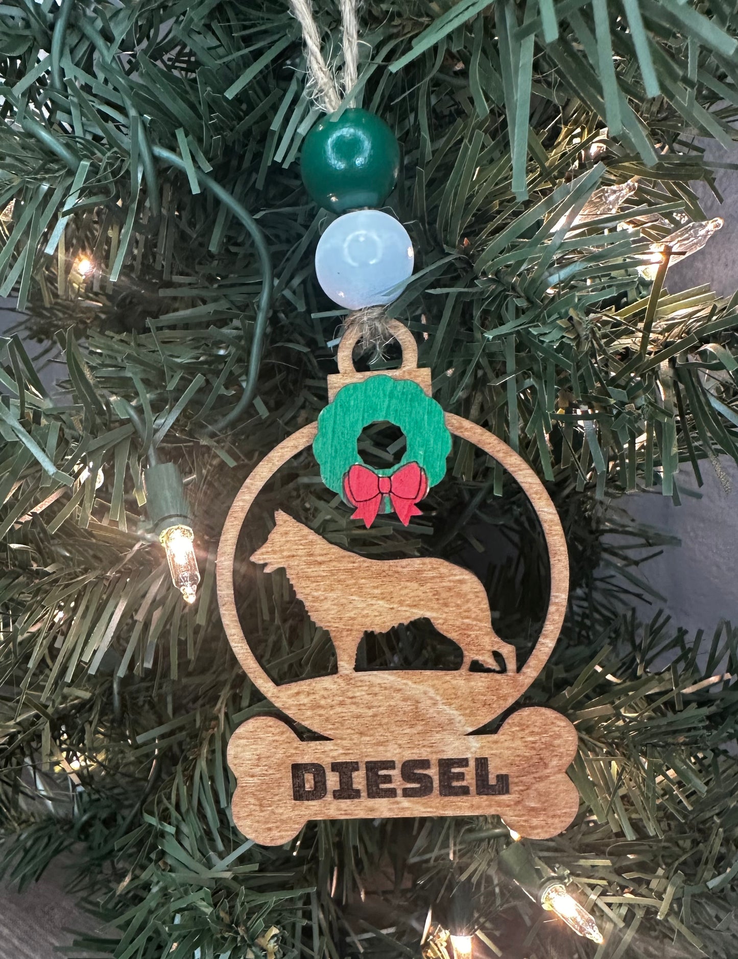 Dog Christmas ornament