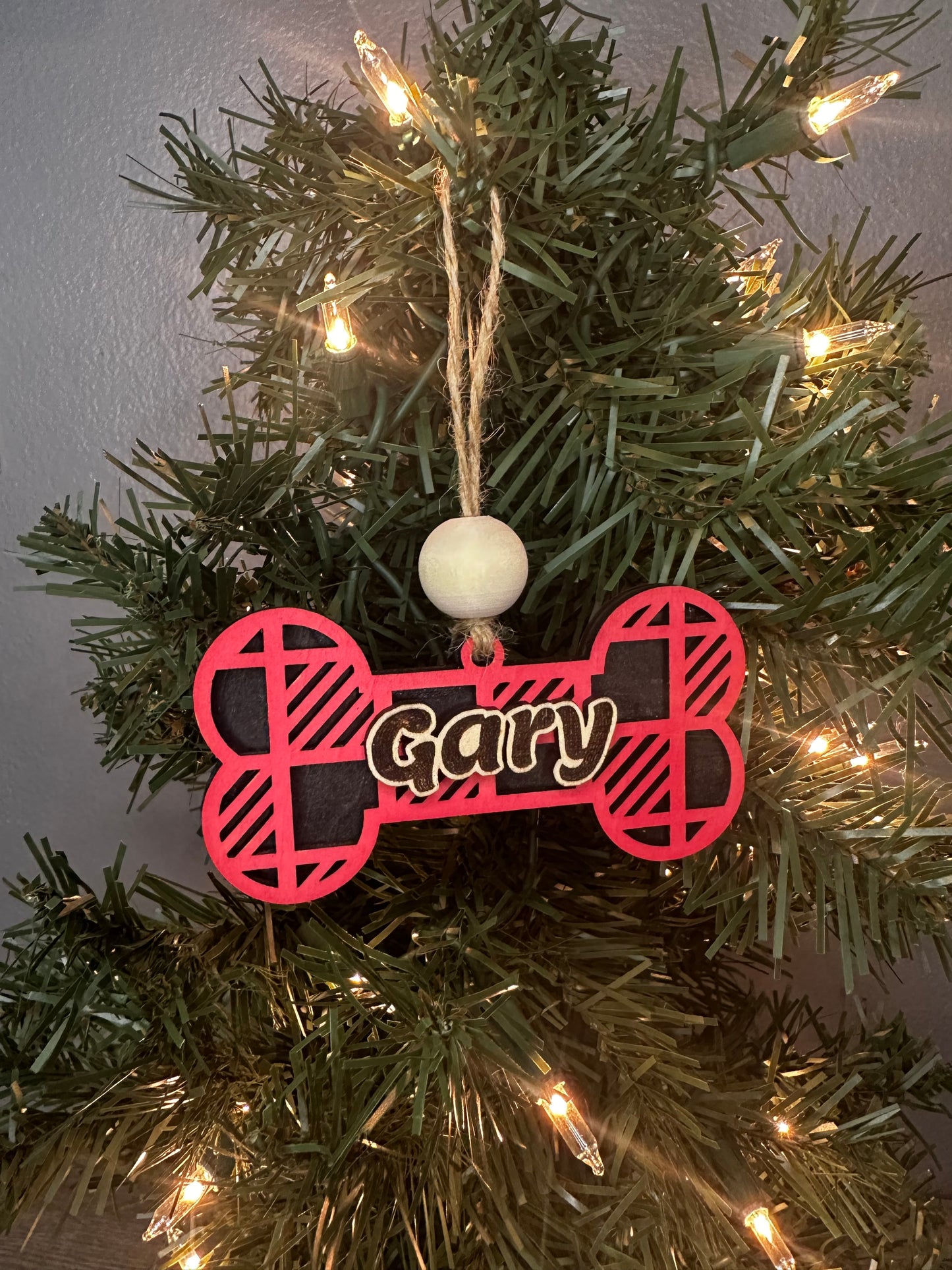 Dog Bone Christmas ornament