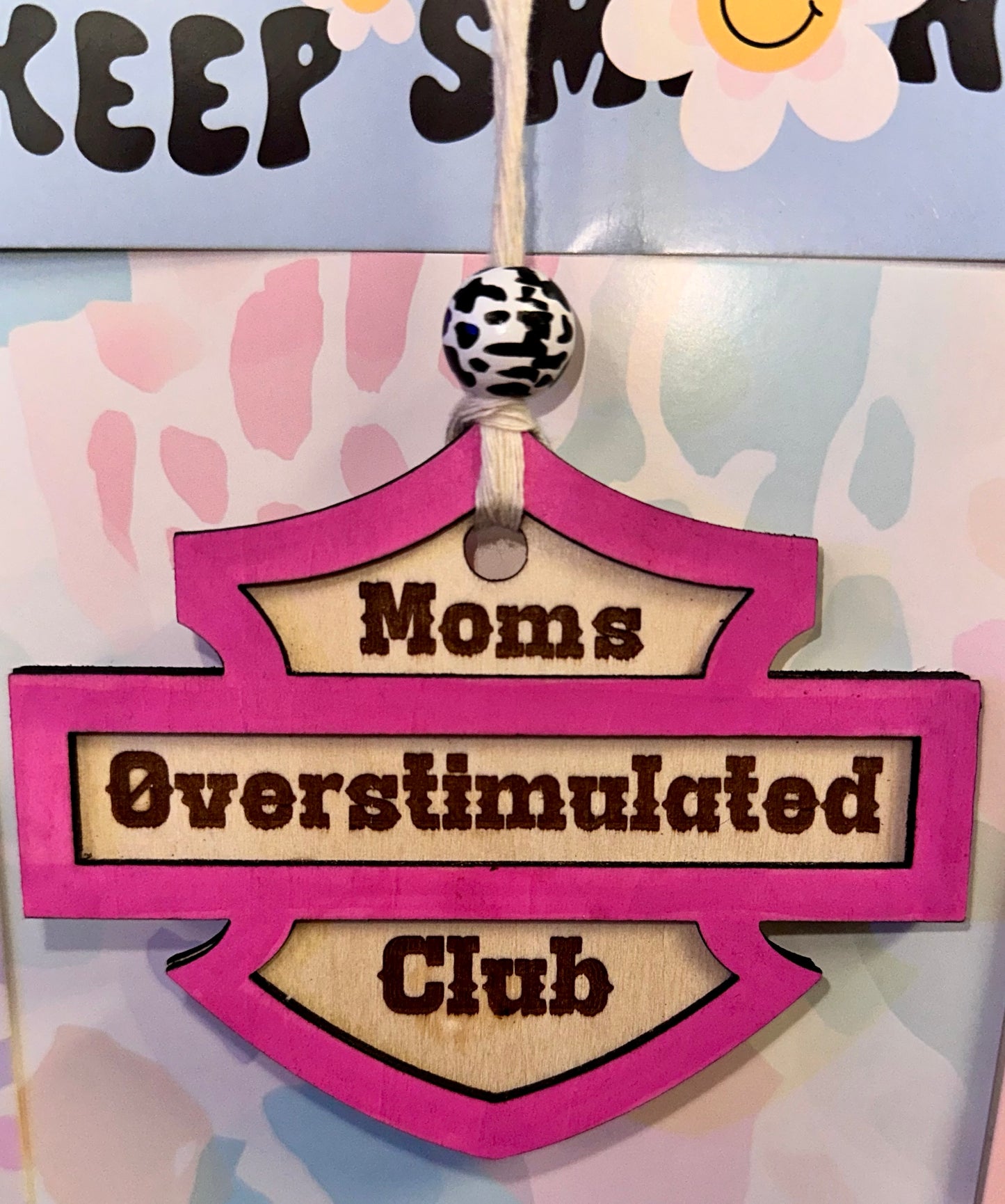 Overstimulated moms club Car Charm