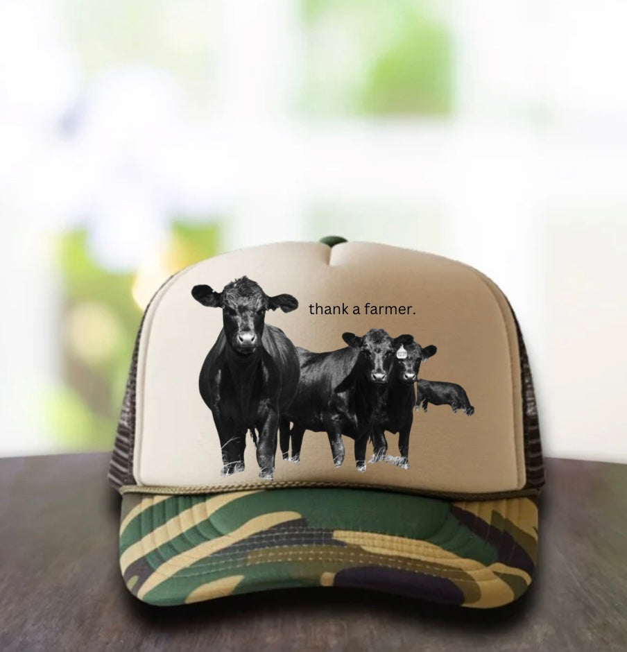 THANK A FARMER. TRUCKER HAT