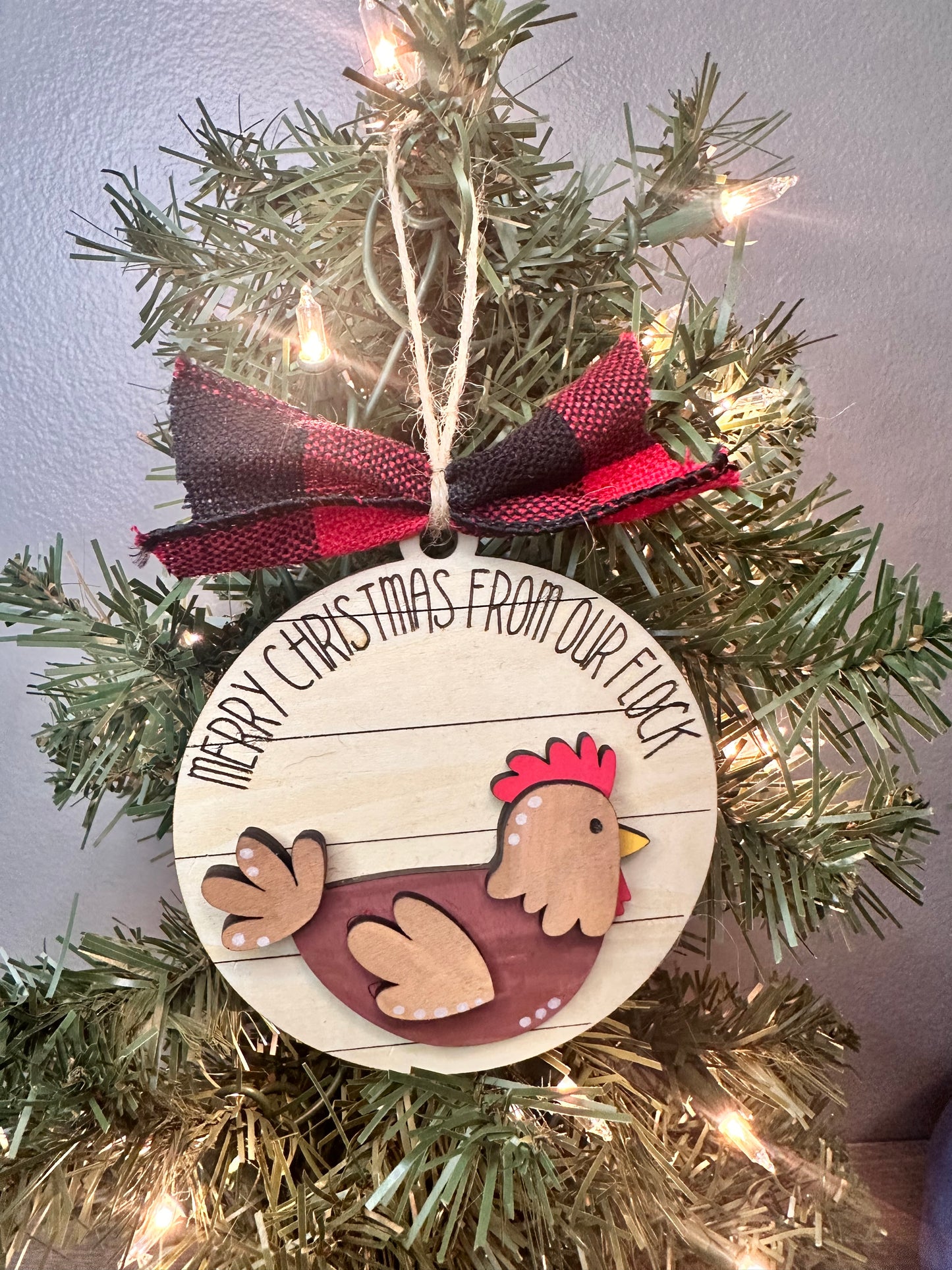 Merry Christmas from our flock ornament