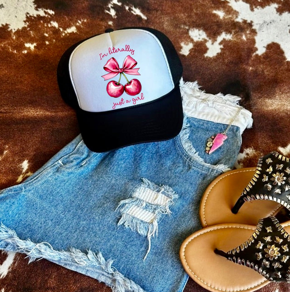 JUST A GIRL TRUCKER HAT