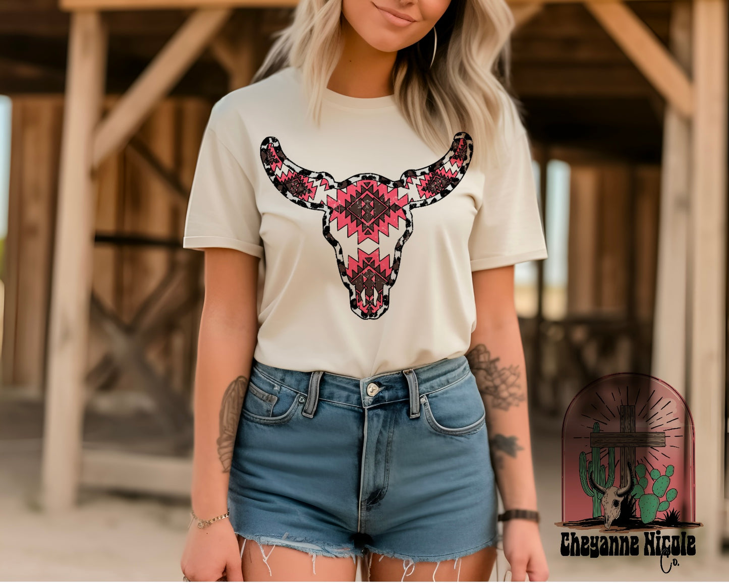 Pink Aztec Bull