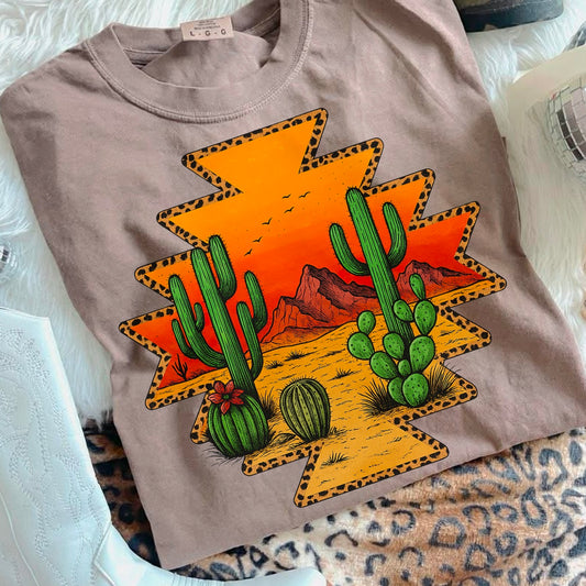 Cactus desert scene