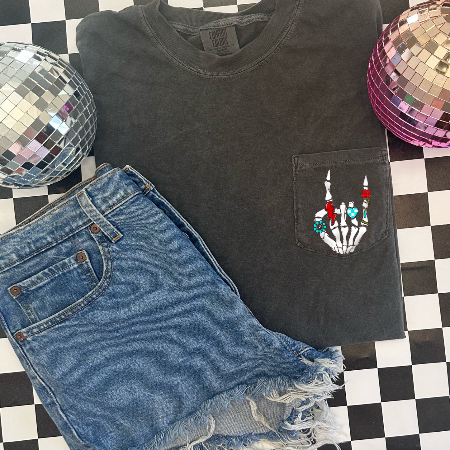 Skull Hand Pocket Tee