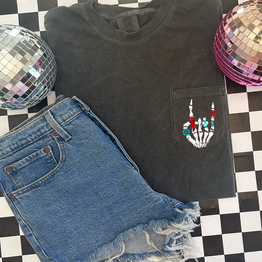 Skull Hand Pocket Tee