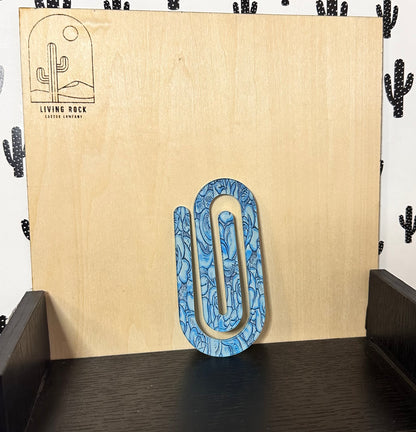 Tooled Leather (printed- not real)  Paper Clip