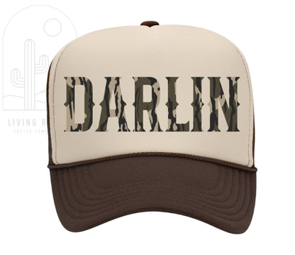 CAMO DARLIN TRUCKER HAT