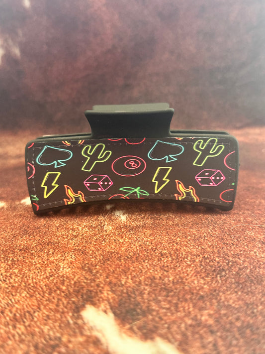 Neon Western Claw Clip