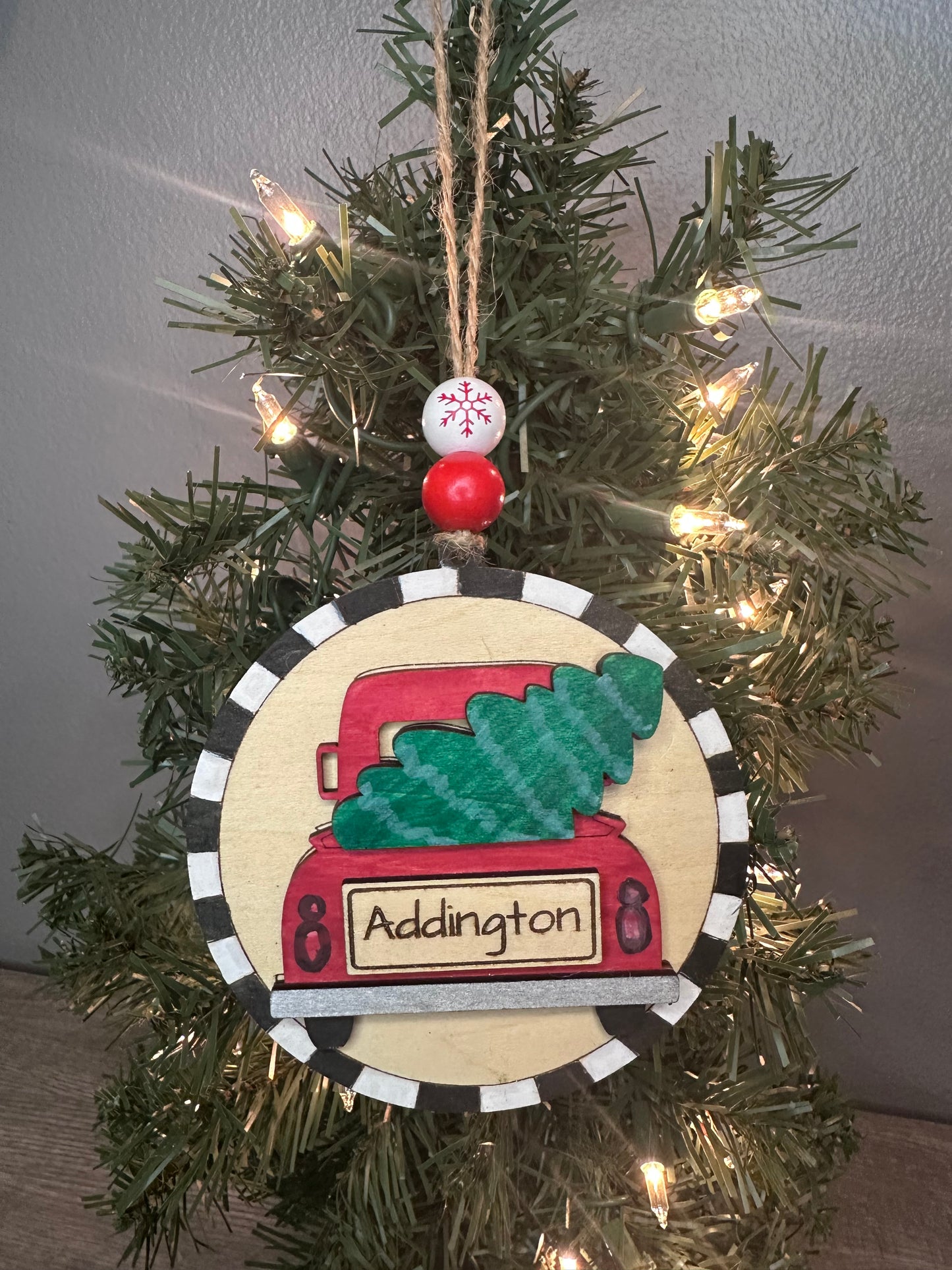 Custom Truck Christmas ornament