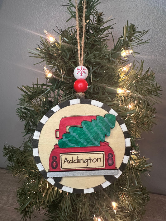 Custom Truck Christmas ornament