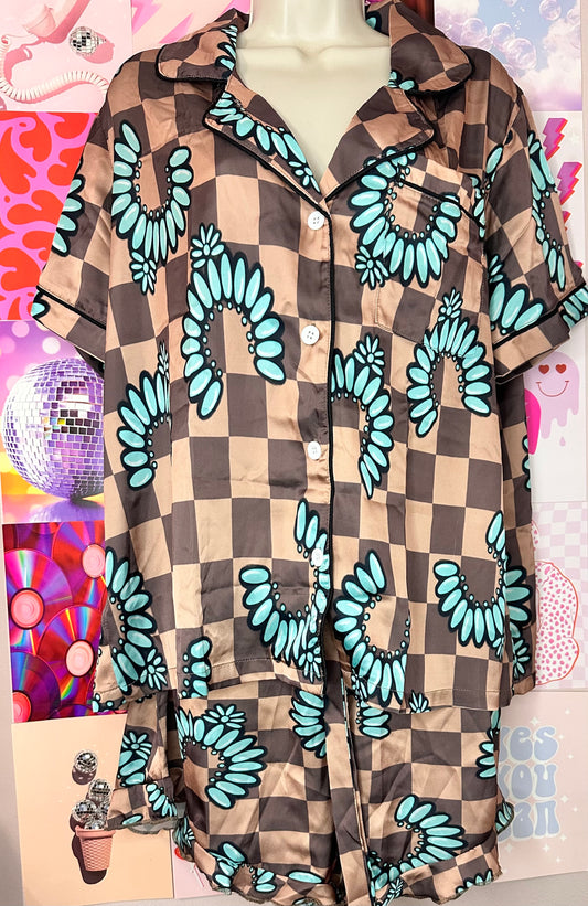 Satin PJ Set - squash blossom