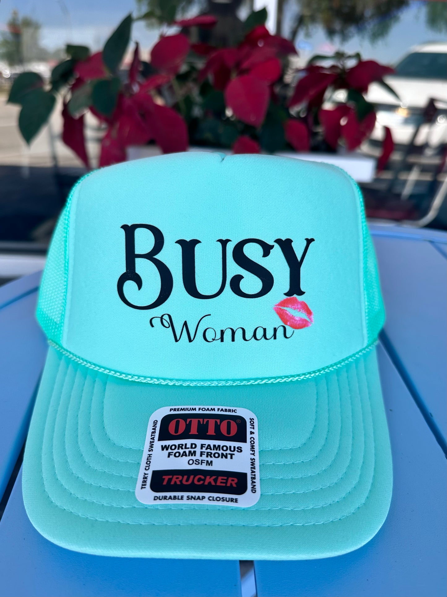 BUSY WOMAN TRUCKER HAT