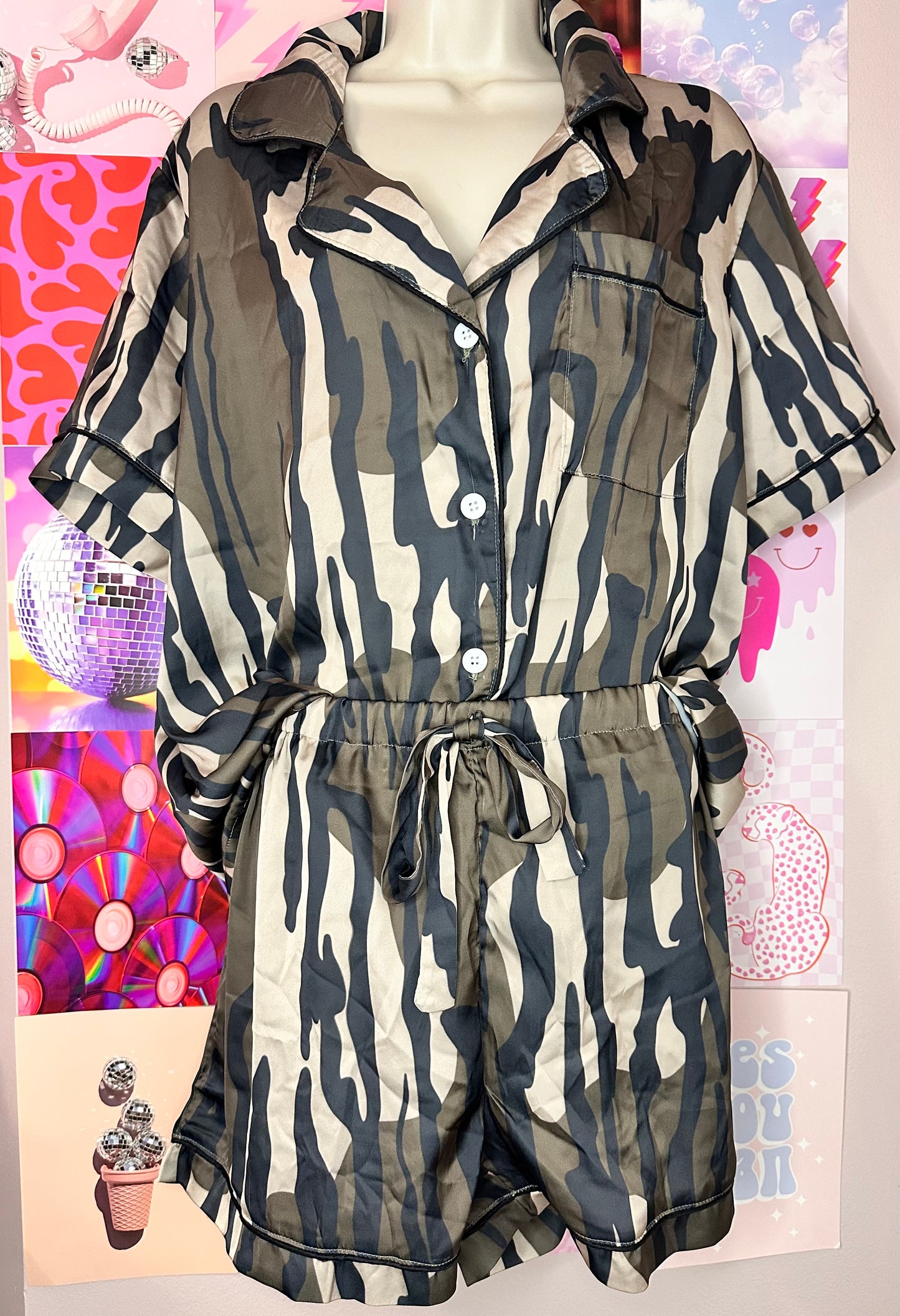 Satin PJ Set - Bottomland Camo