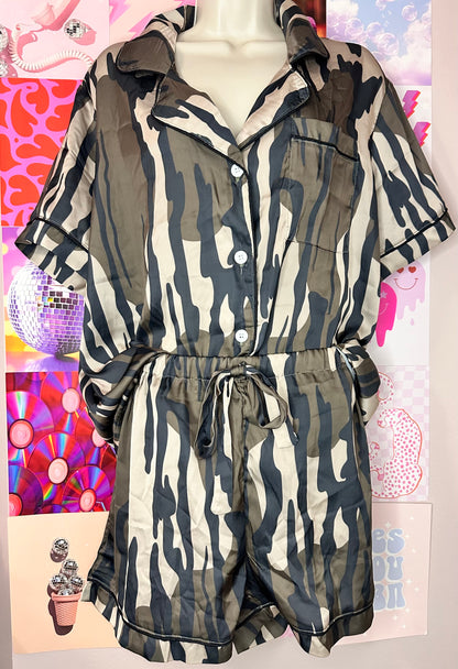 Satin PJ Set - Bottomland Camo