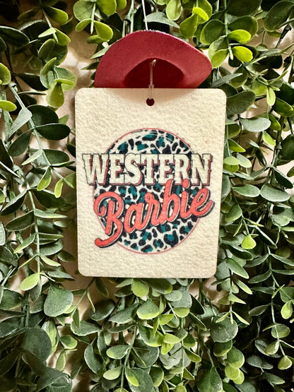 Western Barbie Car Freshie