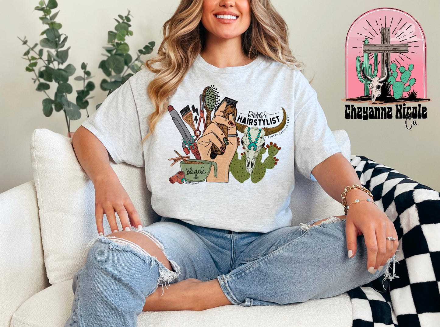 Badass Hair Stylist Crewneck or Shirt