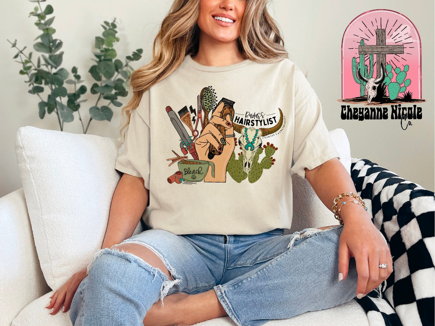 Badass Hair Stylist Crewneck or Shirt