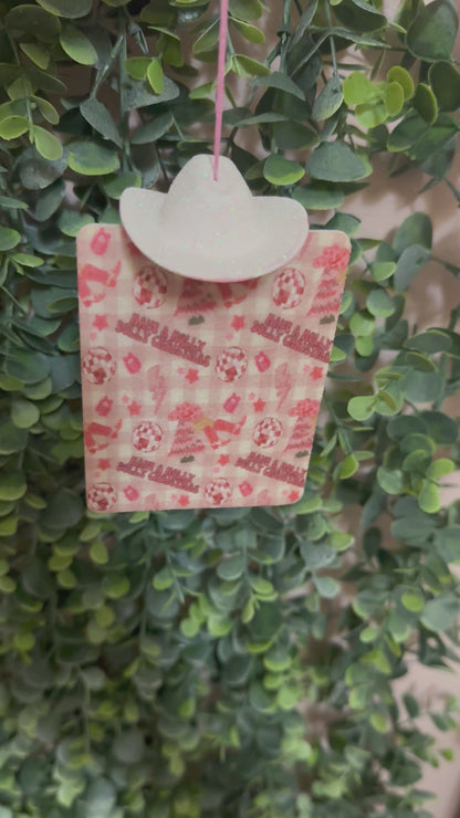 Holly Dolly Christmas Car Freshie