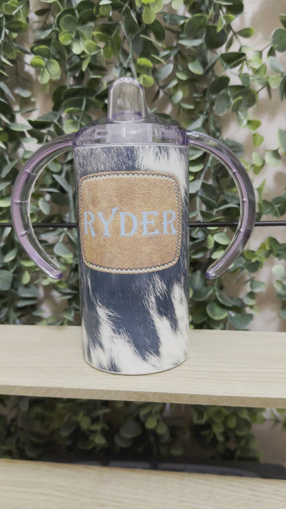 12 oz Cowhide w/ Name Tag Tumbler
